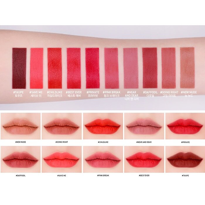 Son Kem Lì 3CE Stylenanda Velvet Lip Tint