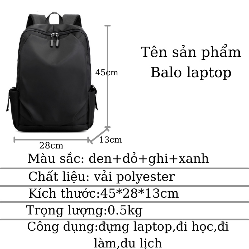 Balo vải dù nam nữ balo đựng laptop 14-16inch chống sốc chống thấm nước siêu nhẹ BL07