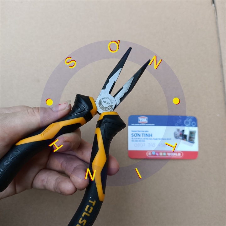 Kìm Răng Mũi Nhọn 6inch 160mm CrV Long Nose Pliers TOLSEN 10021