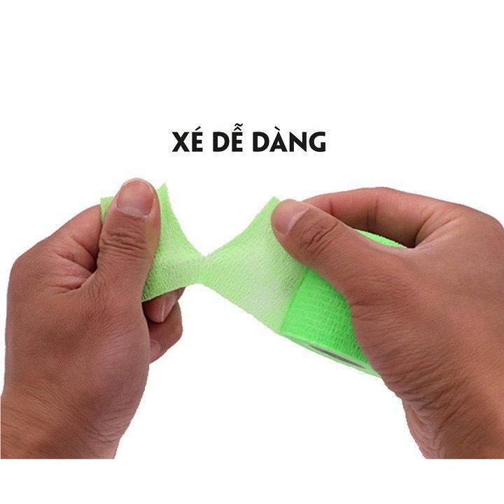 Băng keo thể thao đá bóng banh, bóng chuyền đa năng cao su non vải nano tự dính quấn cổ chân cuốn tay dán cơ chấn thương