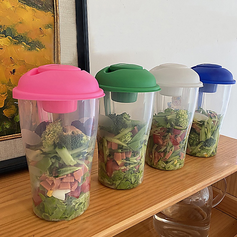 Cốc Đựng Sữa Chua/Salad Có Nĩa Ăn Sáng 800Ml