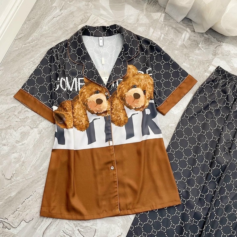 Tiệm nhà Mia - Bộ ngủ pyjama chất lụa latin mịn 2 mặt 2 dây