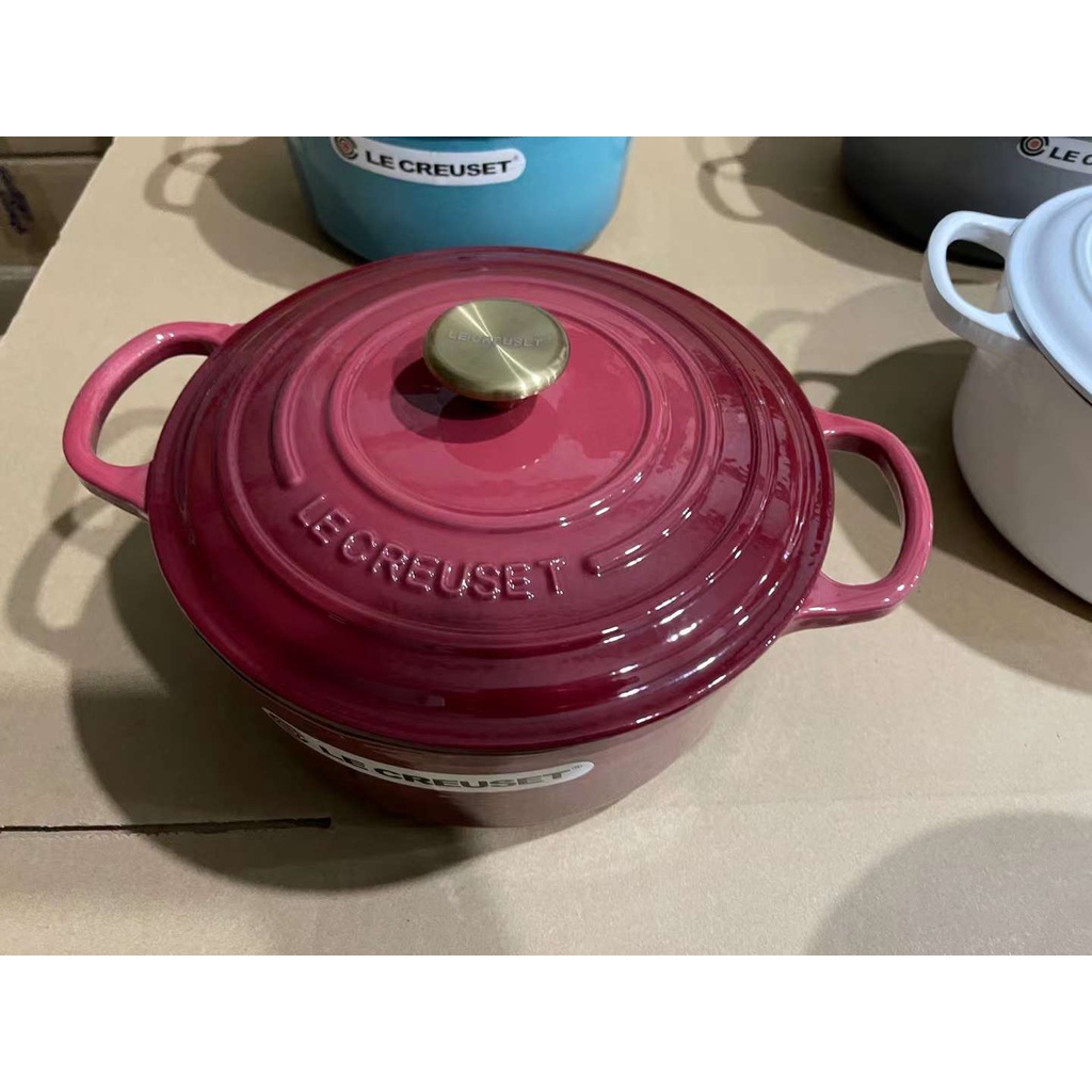 Nồi Gang Le Creuset 24cm Đủ Màu Phủ Gốm Tráng Men Dùng Được Bếp Từ