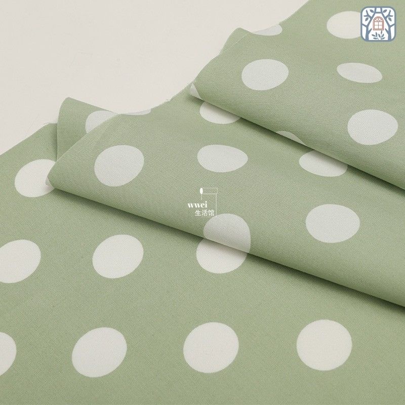 Vải cotton 100% tự nhiên🍒Senvenberry🍒khổ vải 110cm - Chấm bi sắc màu - vải đẹp handmade, quilt,quần áo