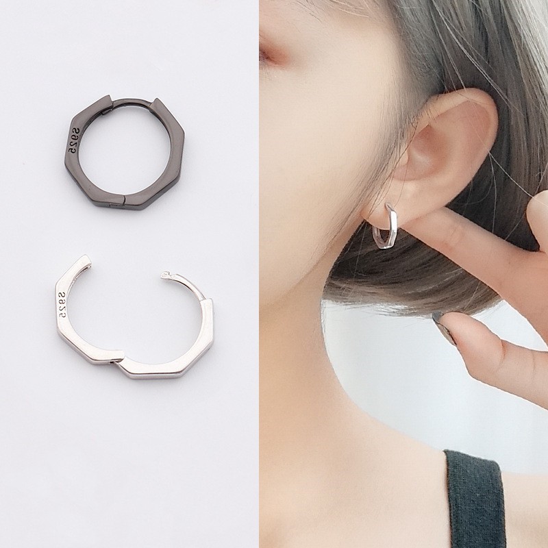 Khuyên Tai Hình Bát Giác Đơn Giản Cá Tính A718