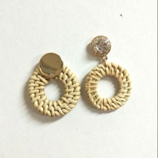 Khuyên tai cói khuyên tai mây khuyên tai Hàn Quốc