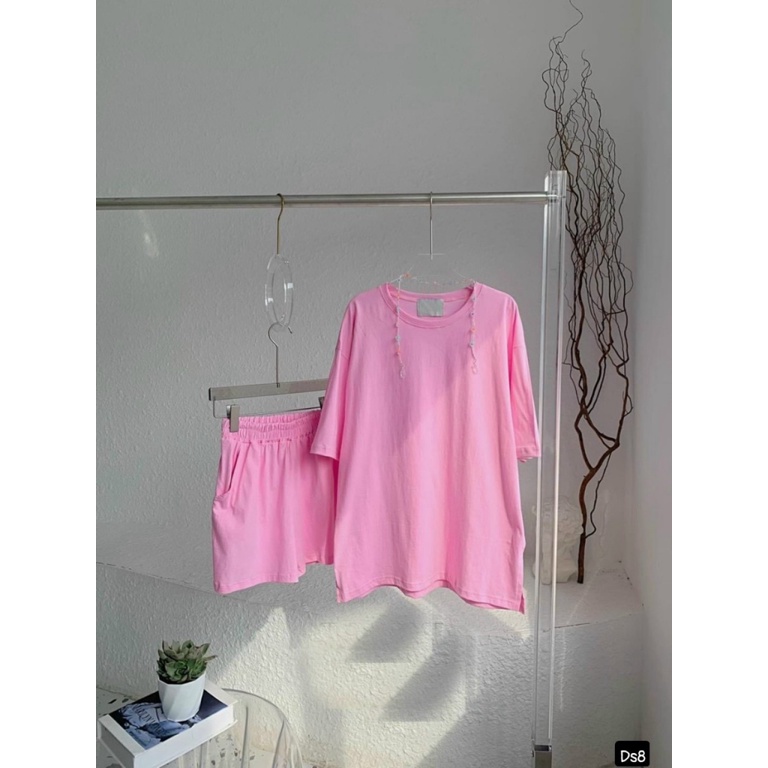 (Free ship) Mẫu Mới Áo Phông | Sét TICi Áo Thun Nữ Xẻ Tà Phối Quần Đùi Mặc Đi Chơi Siêu Cháy UP VLTN Shop