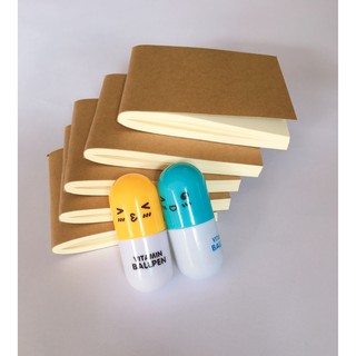 [Combo] 5 quyển sổ tay ghi chép bỏ túi bìa kraft size 7x9cm