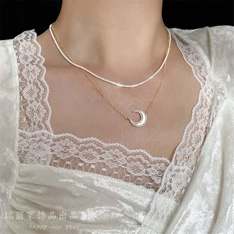 Vòng cổ Thời Trang Hàn Quốc Mặt Hình Trái Tim &amp; Bướm Có Đính Ngọc Trai Cho Nữ