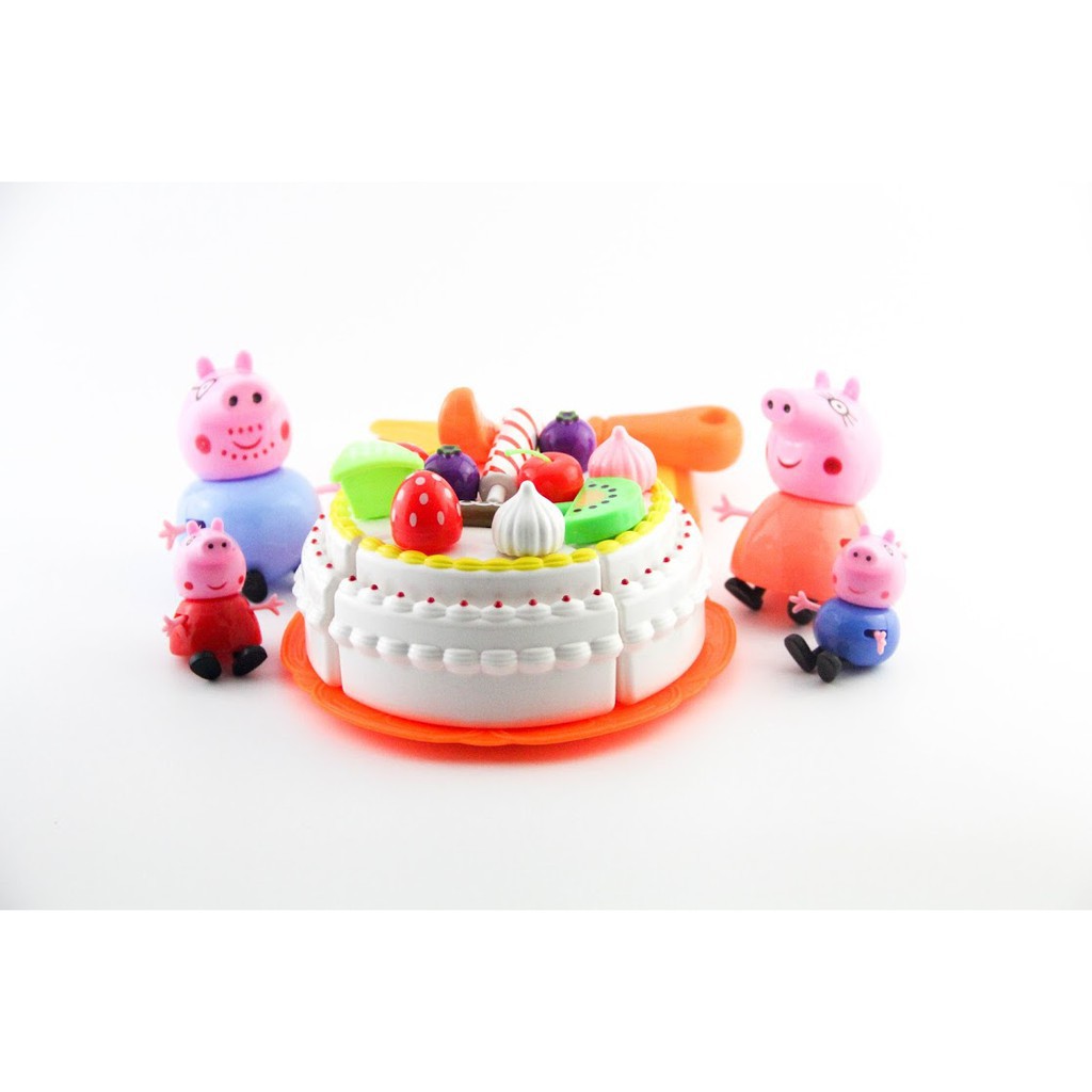 Bộ đồ chơi cắt bánh sinh nhật gia đình nhà lợn Peppa Pig