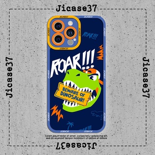 Ốp lưng iphone và samsung xiaomi oppo cạnh vuông Jicase Khủng long Dinosaur Roar 
