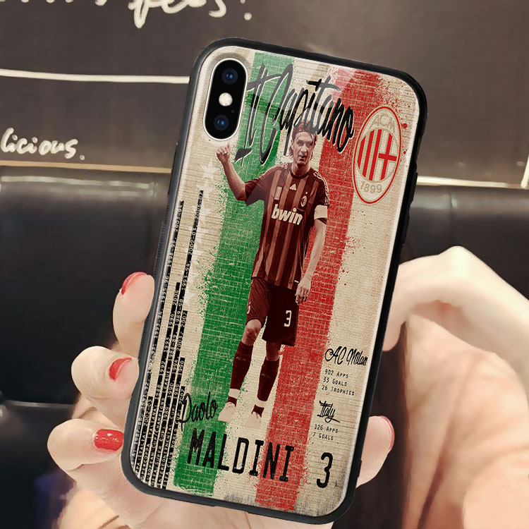 Ốp Chống Ố Vàng In Hình ACMilan NIXON Cho Iphone 12 11 8 7 6 6S Plus X Xr Xs Max 11Pro 12 Pro Max Se 2020