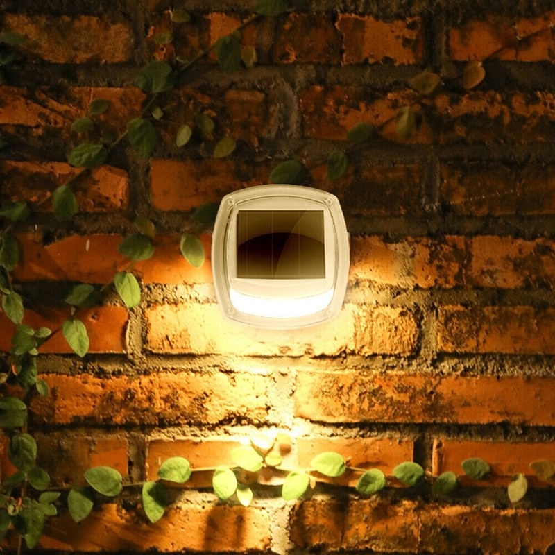 Đèn LED 8 Bóng Gắn Tường Sử Dụng Năng Lượng Mặt Trời Siêu Sáng Chống Mưa 8 Màu Sắc