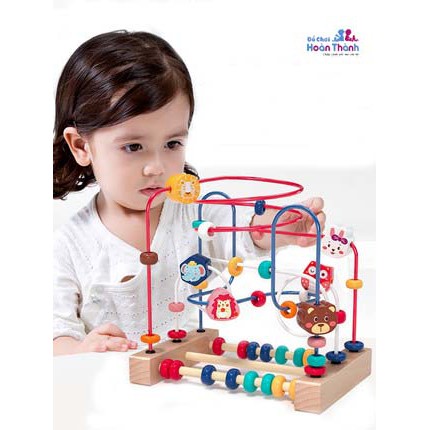 [Mã LIFETOYS1 giảm 30K đơn 99K] Đồ chơi xâu chuỗi luồn hạt cho bé kèm đàn T'rưng đồ chơi giáo dục sớm cho bé 1-3 tuổi