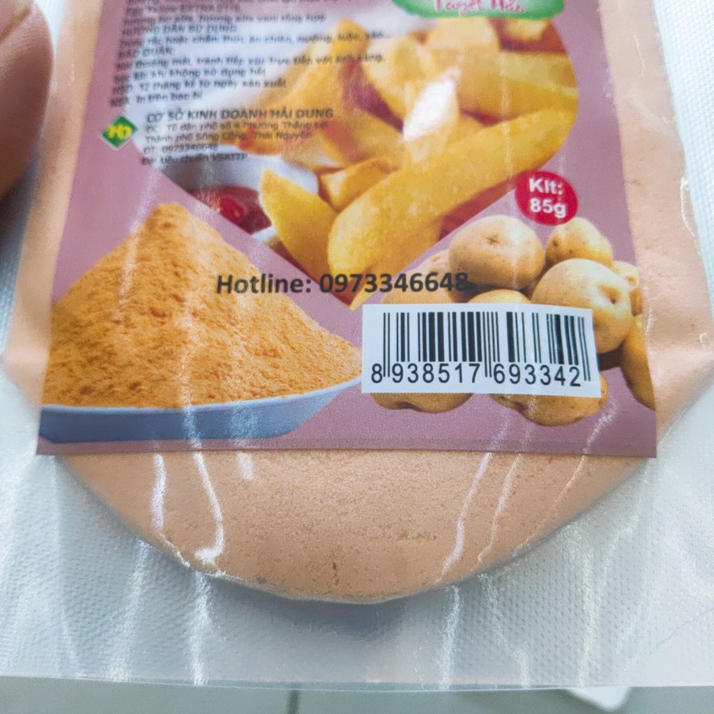 Bột Phô Mai Lắc Hàng Việt Nam Túi Zip Gói 85g