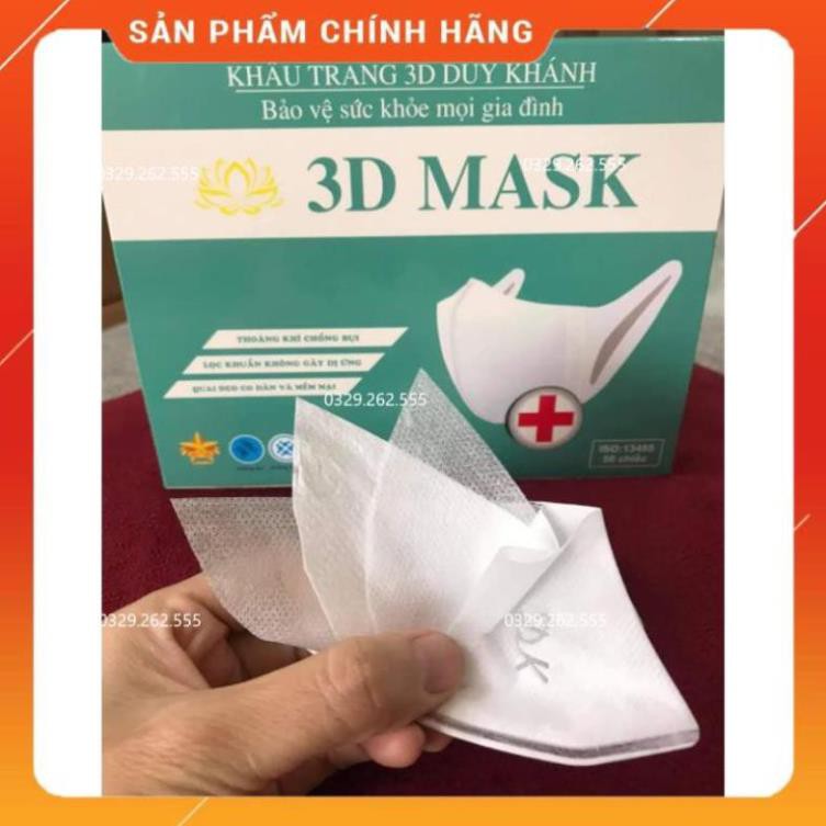 (Chính hãng) Hộp khẩu trang 3D mask công nghệ Nhật 50 cái
