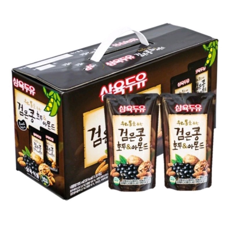 20 Túi Sữa Óc Chó Hạnh Nhân Đậu Đen Hàn Quốc 195ml