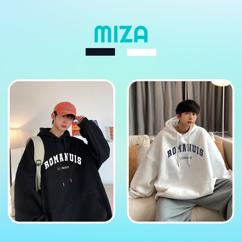 Áo hoodie nam nữ unisex nỉ ngoại form rộng có mũ ulzzang hàn quốc cặp đôi local brand cute zip chống nắng ROMANUIS