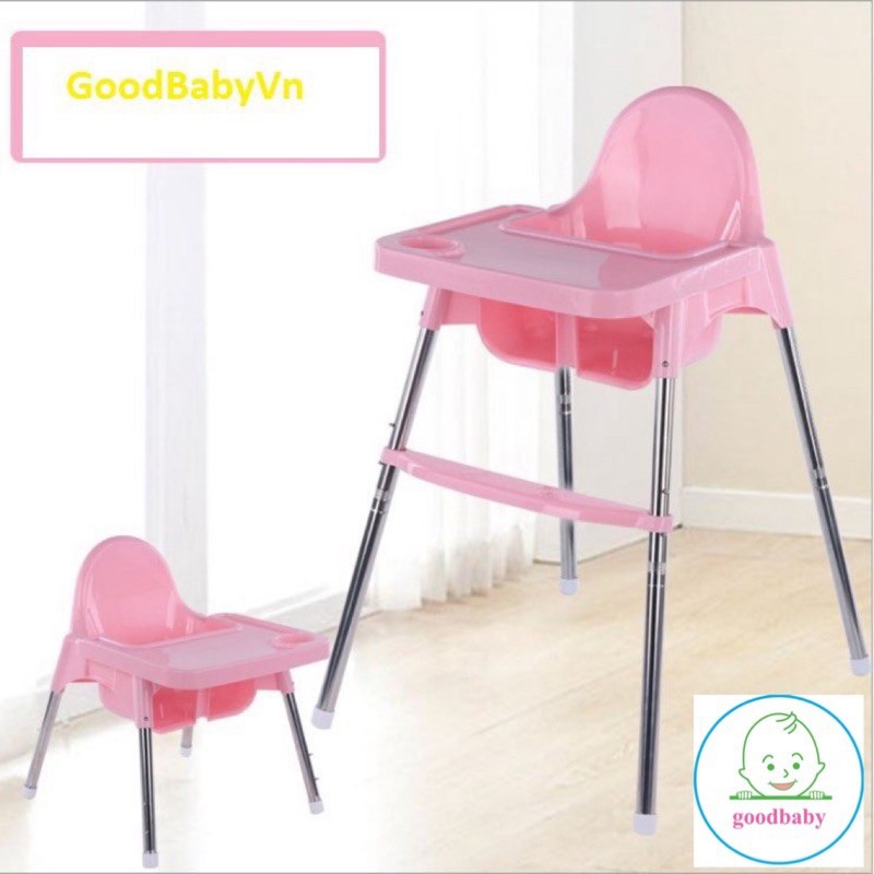 tuan109 Ghế Ăn Dặm Cho Bé kèm mặt bàn,2 chế độ chân cho trẻ từ 6 tháng Goodbabyvn tuan109