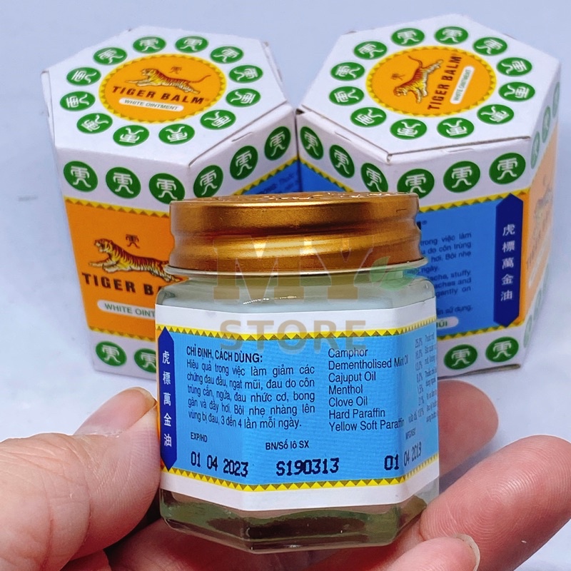 Dầu Cù Là  Con Hổ Tiger Balm Trắng- Nhập Khẩu Singapore 30g