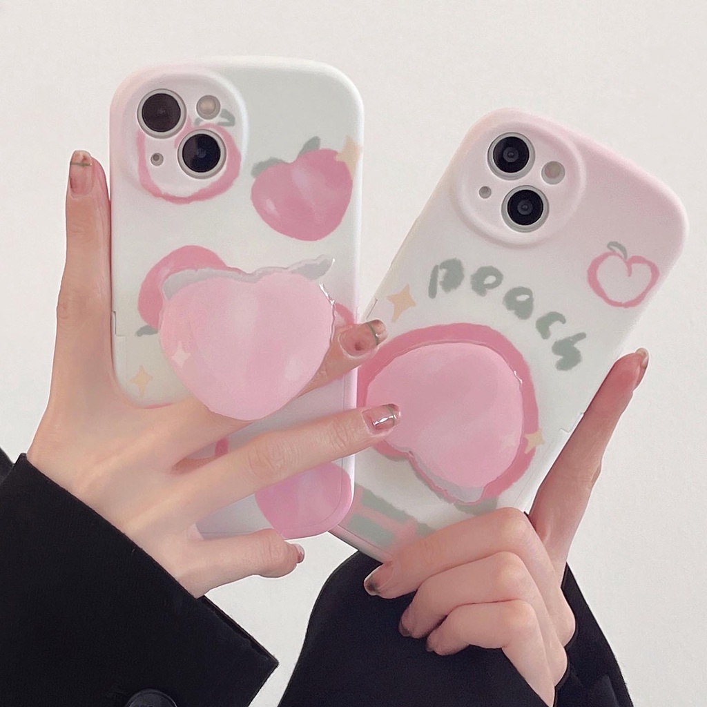 Ốp Điện Thoại Bóng Thời Trang Có Tay Cầm Cho iPhone 13 11 12 Pro Max XR XS