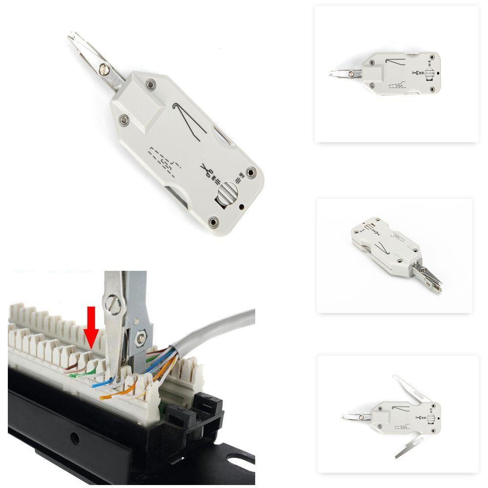 GOGOUP Short Punch Down Tool Adjustable Network Patch Panel RJ45 Module Crimping Pliers