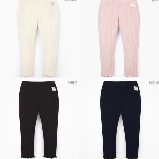 Quần legging thun gân gái lớn