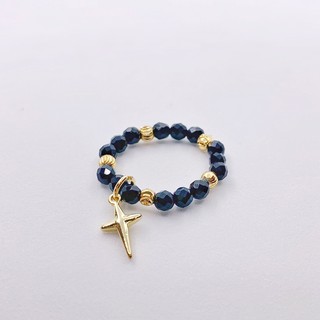 Nhẫn đá mắt hổ cùng mặt lấp lánh 2