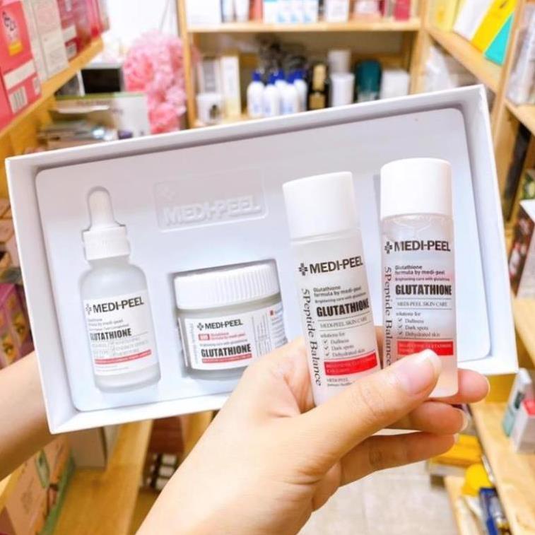 Set Trắng Da Medi peel Bio Intenes Gluthione 600 White Ampoule - Mypham_hn