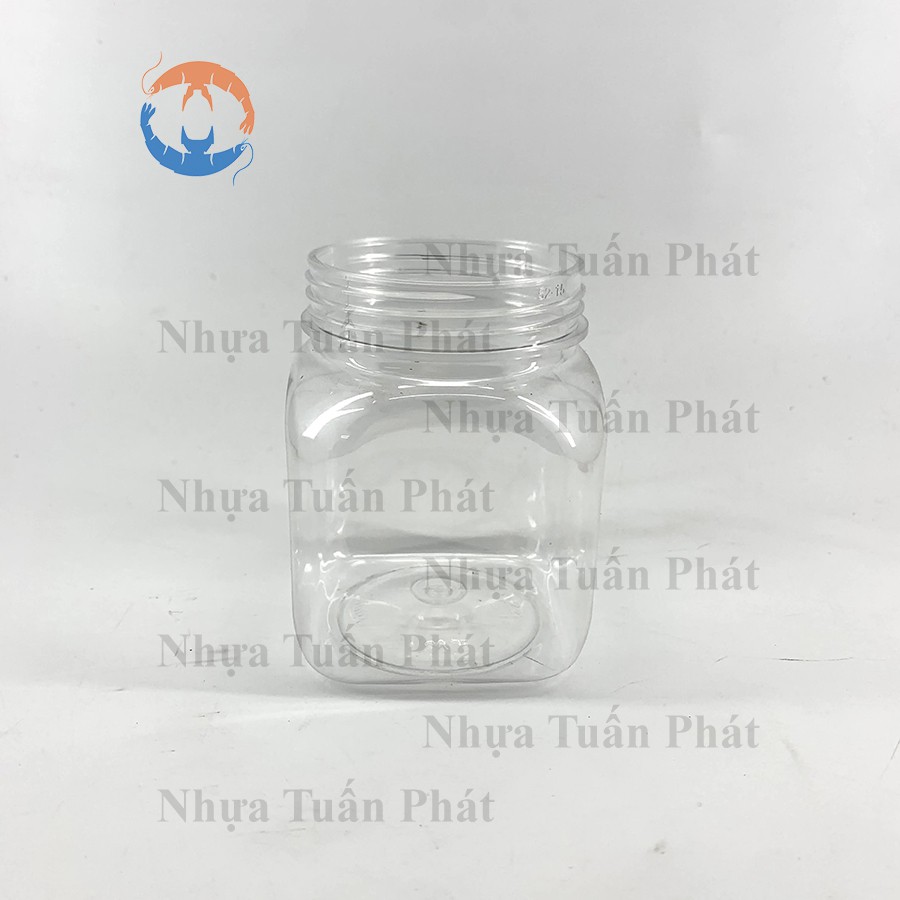 24 hũ nhựa vuông Duy Tân 200gr~190ml nắp đỏ mã 048