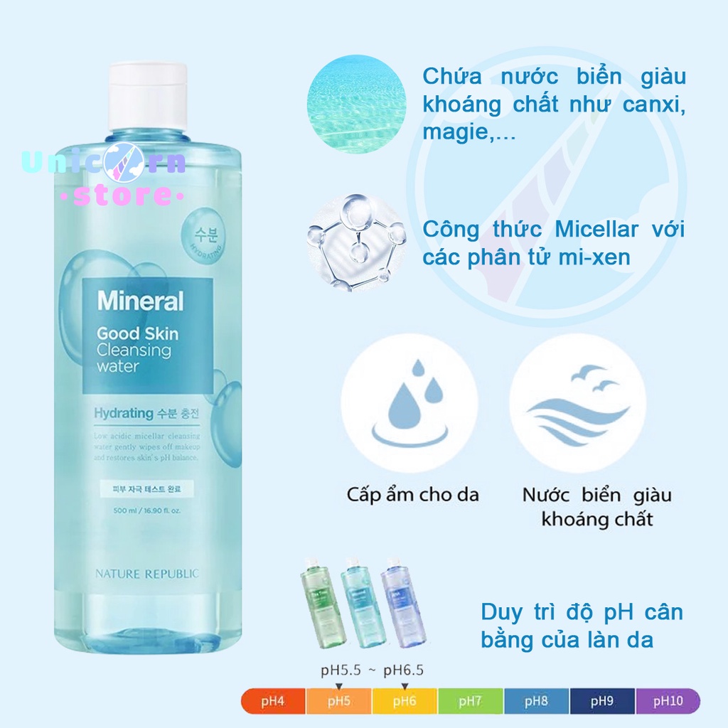 Nước Tẩy Trang Nature Republic Good Skin Cleansing Water 500ml