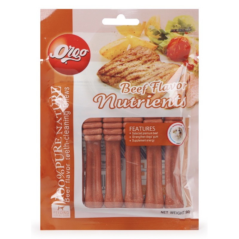 [XƯƠNG GẶM ORGO] [6 THANH/GÓI] Xương gặm sạch răng cho cún - Đầy đủ mùi vị