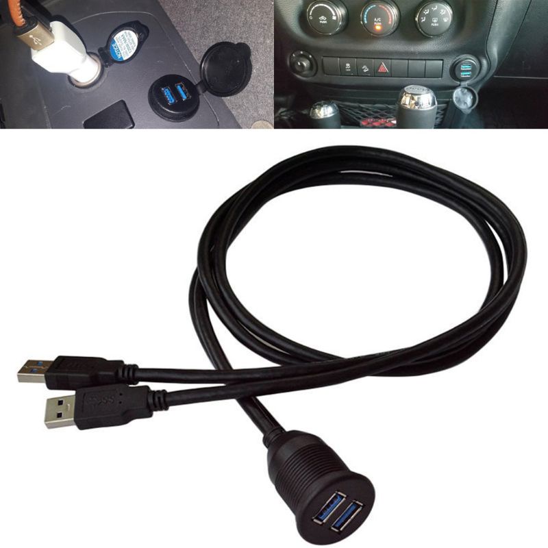 Dây Cáp Nối Dài 2m Chuyển Đổi Cổng USB 3.0 Đầu Cắm Sang Cổng Cắm USB 3.0 Chuyên Dụng Cho Xe Hơi / Xe Máy