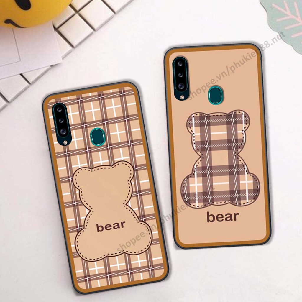 Ốp lưng Samsung A20s ốp điện thoại LineBear, bé tóc xù, hoa siêu đẹp
