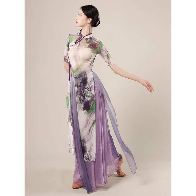 Trang Phục Sườn Xám Biểu Diễn Múa Truyền Thống Trung Hoa Dành Cho Nữ