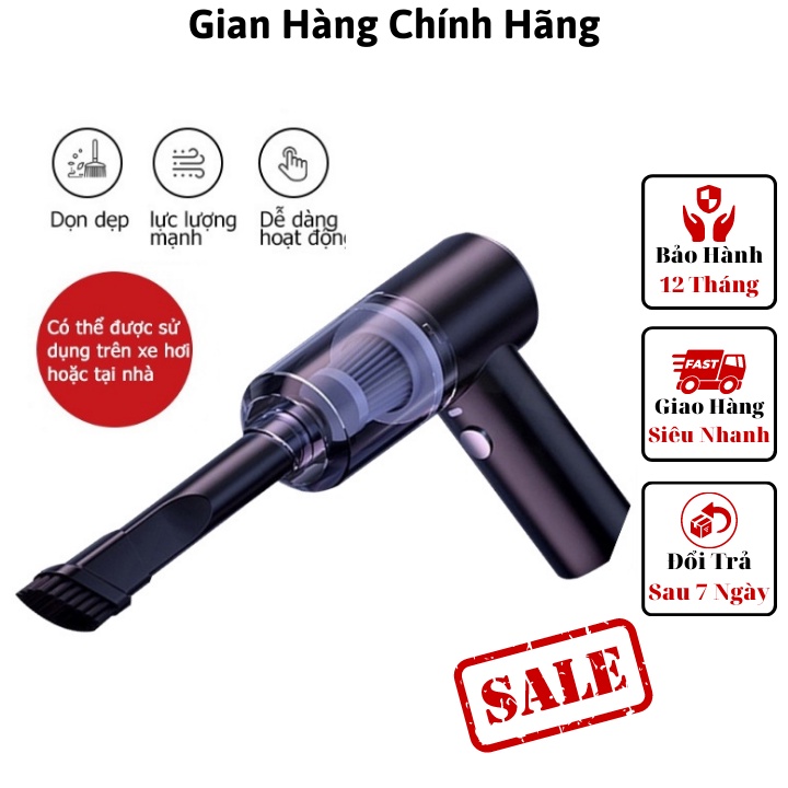 Máy hút bụi cầm tay mini - Máy hút bụi không dây đa năng lực hút siêu mạnh sử dụng hút bụi ô tô, bụi giường cực tiện lợi
