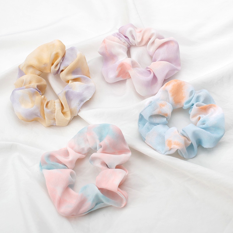 Dây buộc tóc, cột tóc scrunchies bản vừa vải voan phối màu