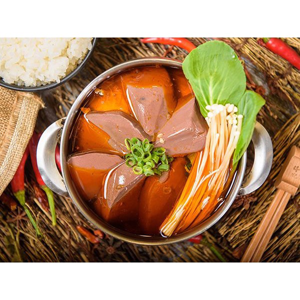 Lẩu tự sôi cay mã la HUQIE FOOD Đài Loan, gồm nước súp & tiết vịt 450gram/1gói | BigBuy360 - bigbuy360.vn