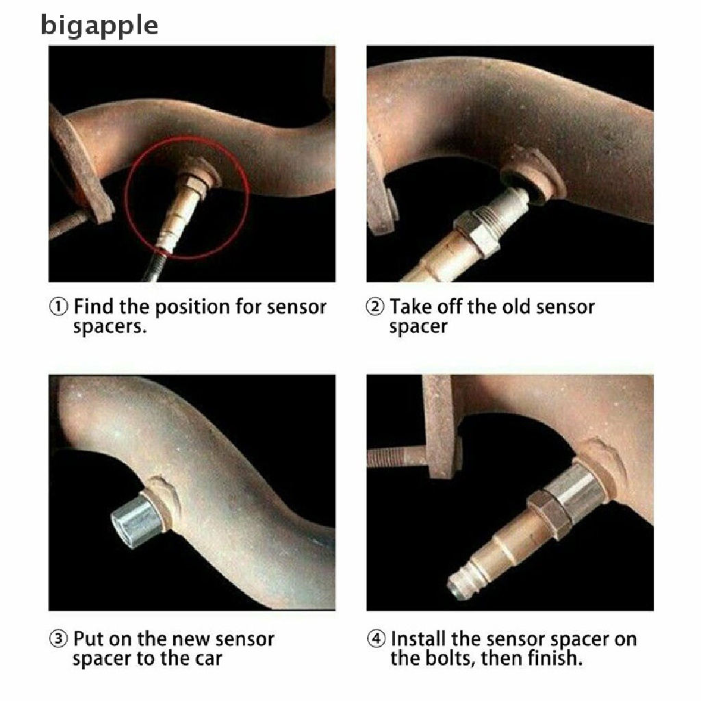Bigapple Car Oxygen O2 Sensor M18X1.5mm CEL Fix Check Engine Light Eliminator Adapter RDG