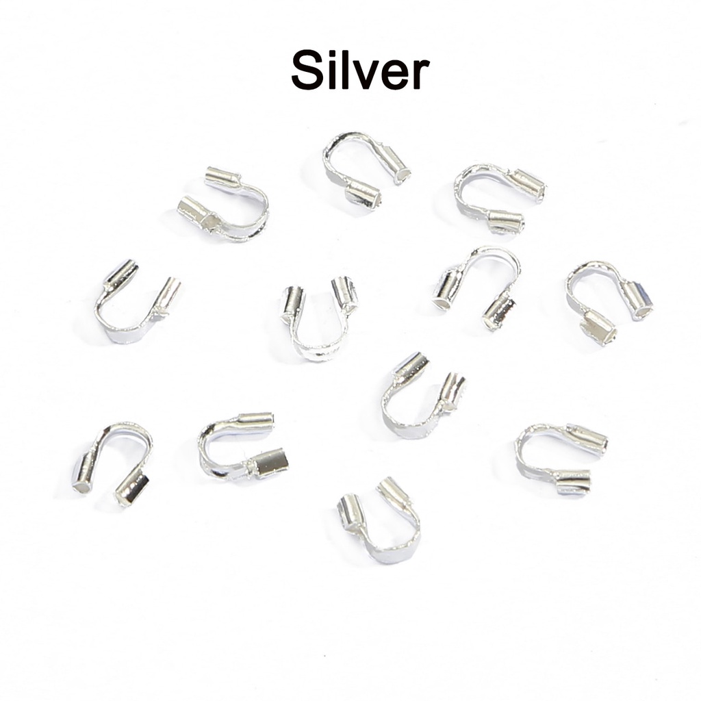 Set 100 đầu nối kẹp chữ U gắn nhanh 4x4mm dành cho làm đồ trang sức bảo vệ dây điện