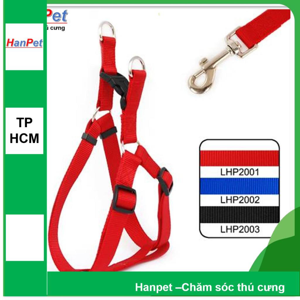 Hanpet.GV- Dây dắt chó + dây yếm đai yên ngựa cho chó 14- 18kg (- 348)