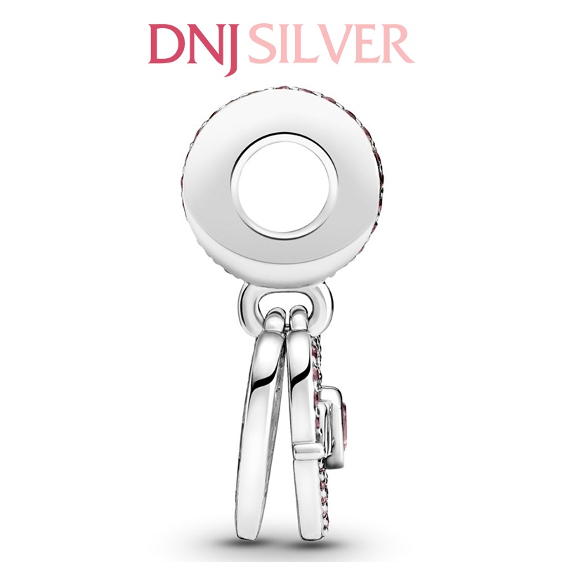 [Hàng cao cấp] Charm bạc 925 cao cấp, hàng chuẩn bạc - Charm Heart &amp; Mum thích hợp để mix vòng tay charm - DN018