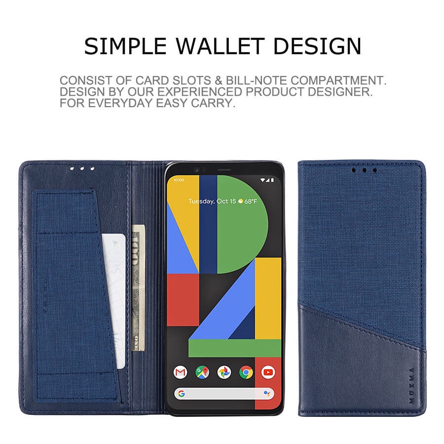 Bao da điện thoại nắp lật từ tính cho Google Pixel 6 6Pro 5 5XL 4A 4 3A 3 XL 3AXL 3XL MUXMA Pixel5