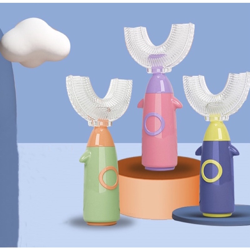 Bàn chải đánh răng cho bé chữ U silicon 1 - 8 tuổi loại đẹp