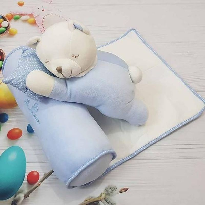 Bộ gối chặn gấu xuất Hàn Friends Baby