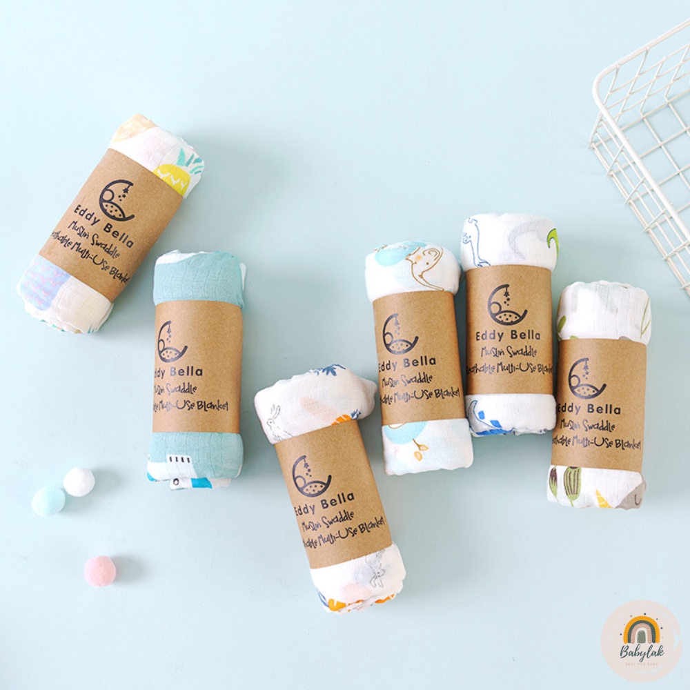 Khăn muslin 2 lớp đa năng cho bé - khổ 110x110 cm - Hàng cao cấp 100% cotton siêu mềm mại