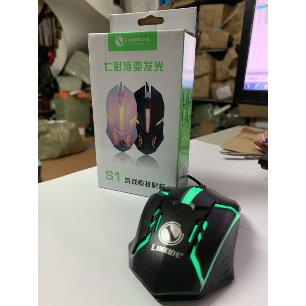 Chuột LED Limei S1 Mouse Gaming Chơi Game, Dùng Văn Phòng Cực Tốt