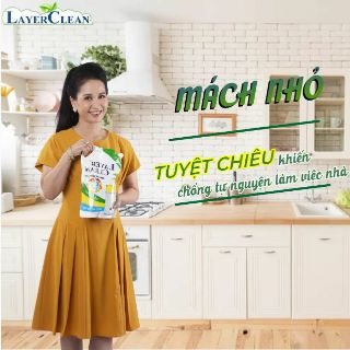 Combo 2 bịch nước rửa chén bát hữu cơ Layer Clean túi 2L( hương hồng+ hương quýt)