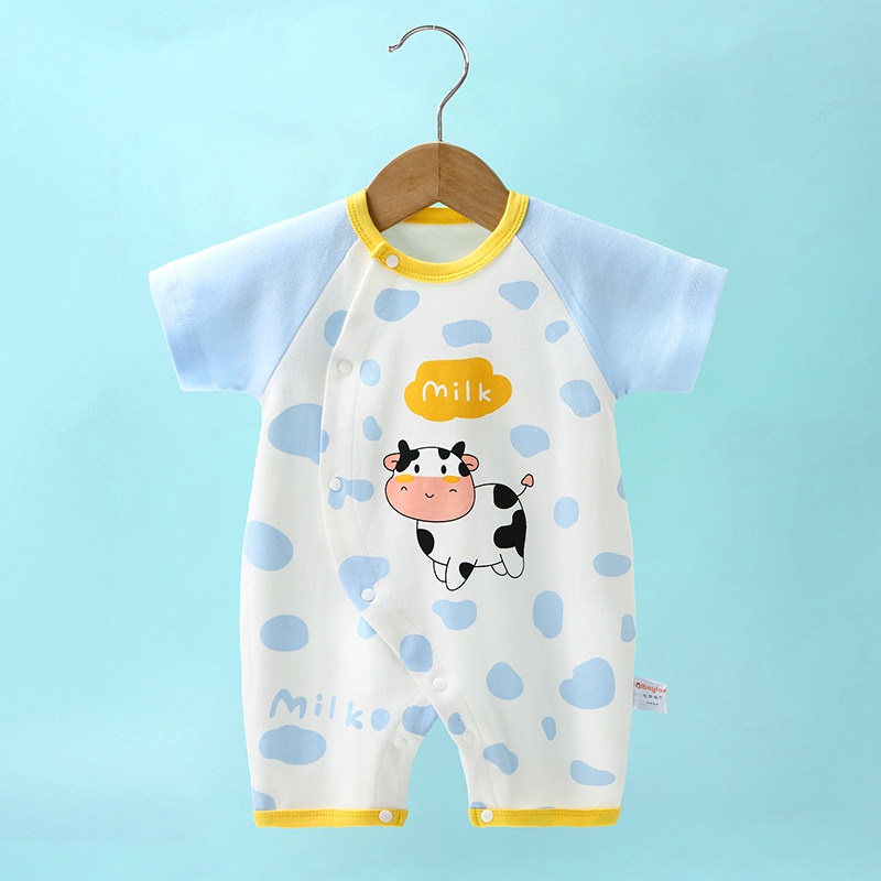 Bộ bodysuit cho bé cộc tay chất Thun lạnh siêu mát, body đùi bé trai bé gái quần áo sơ sinh cho bé 0-12 tháng