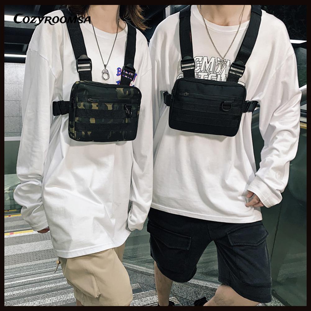 Túi Đeo Chéo Ngực Vải Oxford Phong Cách Hip Hop Đường Phố Cho Nam Và Nữ